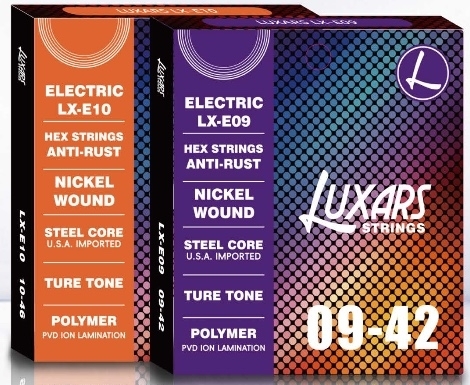 LUXARS  PVD離⼦覆膜電結他弦 ELECTRIC GUITAR STRINGS -  PVD lon Coating - LX-E