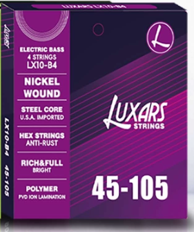 LUXARS PVD離⼦覆膜低音結他弦 ELECTRIC BASS STRINGS -  PVD Ion  Coating -LX10-B4