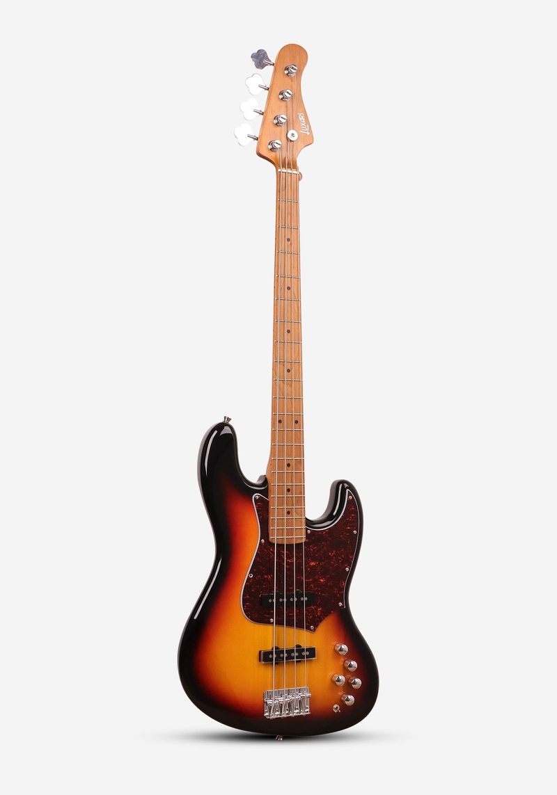 LUXARS JB-30（Poplar Body Round Fret Electric Bass with 3 way mid freq. selector）楊木琴體帶3檔中頻切換低音結他