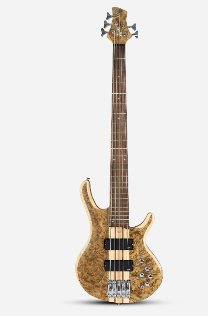 LUXARS S-B60-4（Rare Burl Wood Electric Bass With Humbucker Pickups）稀有卷皮木配Humbucker拾音器低音結他