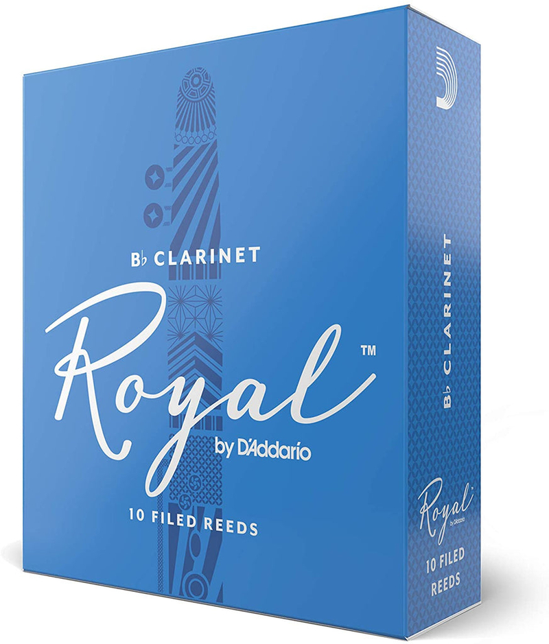 D'Addario Royal Bb Clarinet Reeds, Strength 2.5 (10 filed)